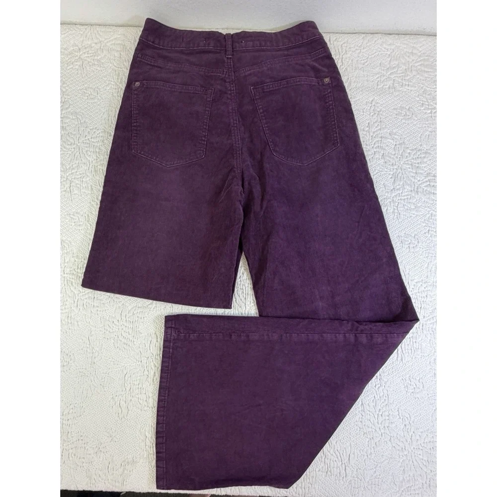 Women's PILCRO Purple Corduroy Very Wide Leg Barrel Pants 27 - Picture 2 of 9